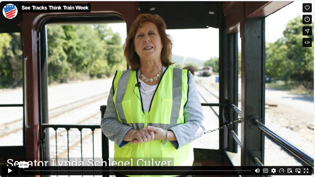 Senator Culver discussing See Tracks Think Train Week: Video